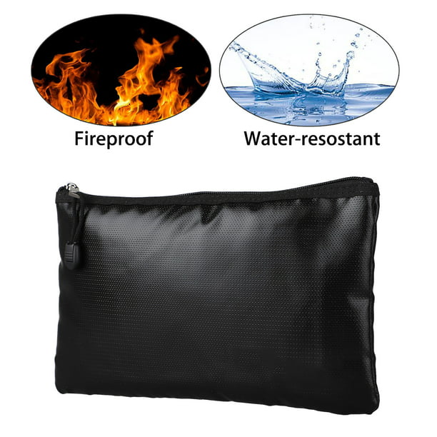 Non-Itchy Money Bag with Zipper and Moisture Absorber Packs Jewelry and LiPo Fireproof Document Bag 15 x 11 Documents Fireproof Safe Storage for Money 